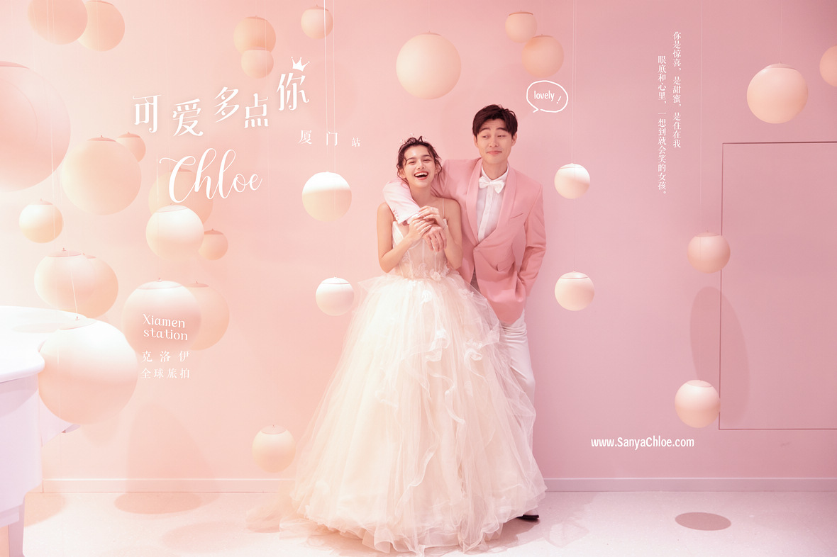 婚纱照的七彩颜色，每一种都美到极致